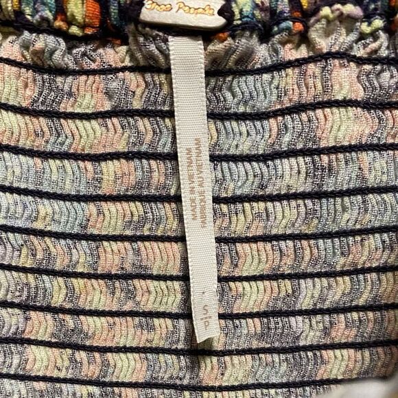 Free People Show Me Love Linen Blend Tie Front Puff Sleeve Floral Print Romper | - Picture 5 of 7